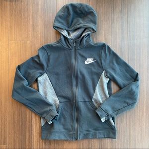 Nike Sportswear NSW Boys Full-ZIP Hoodie Black/Gray Sz XL